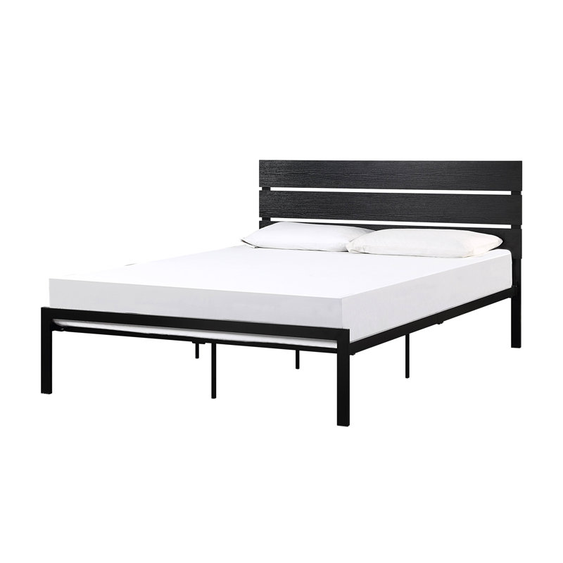 Tavraj Metal Platform Bed, Black, Full/Double