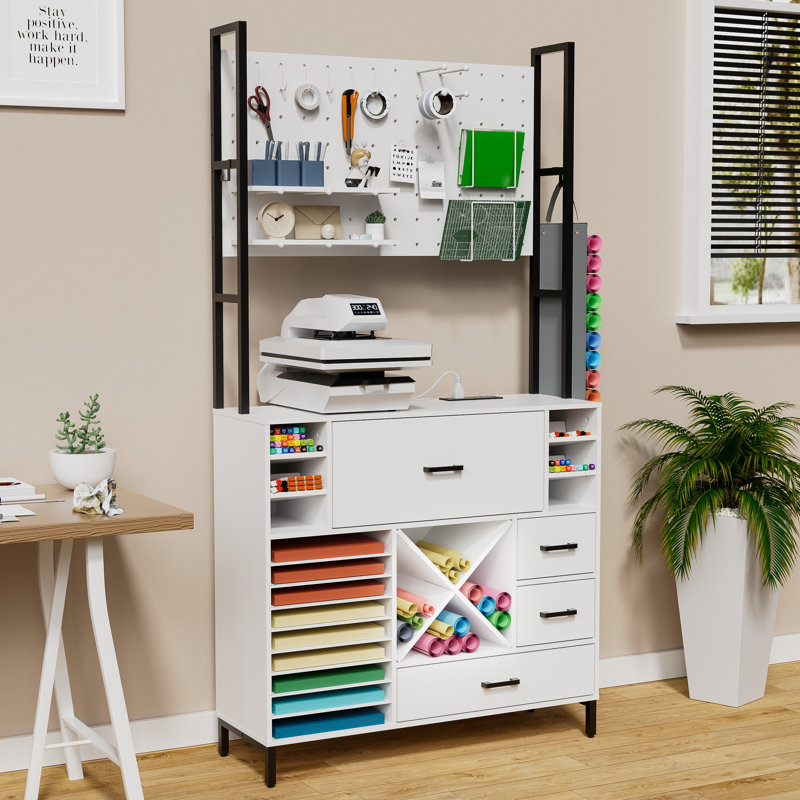 Organisateurs artisanaux et armoire de rangement compatibles avec les machines Cricut
