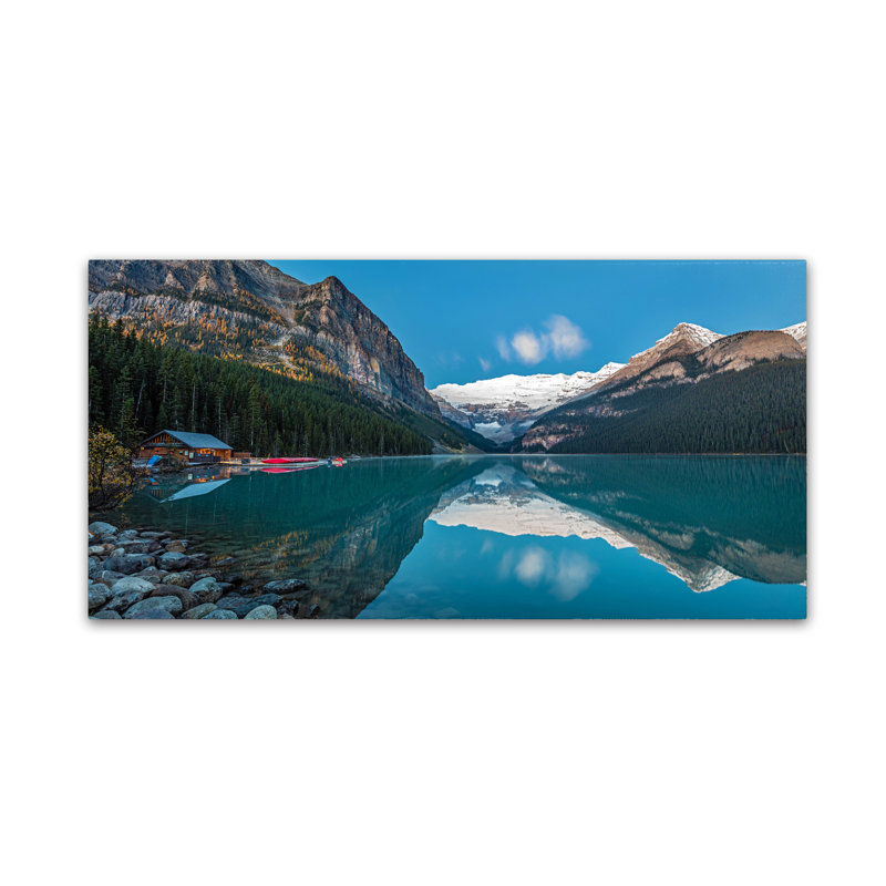 Fabrizzio "Lake Louise Dawn Reflection" par Pierre Leclerc, reproduction de photo sur toile tendue