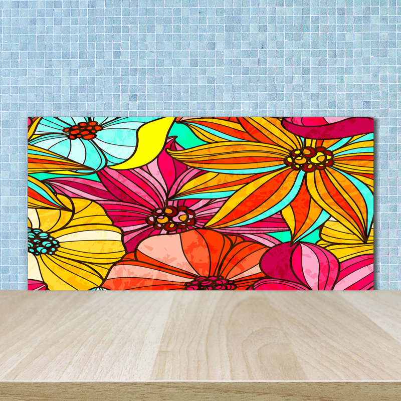 50cm W x 100cm L Glass Peel and Stick Panel