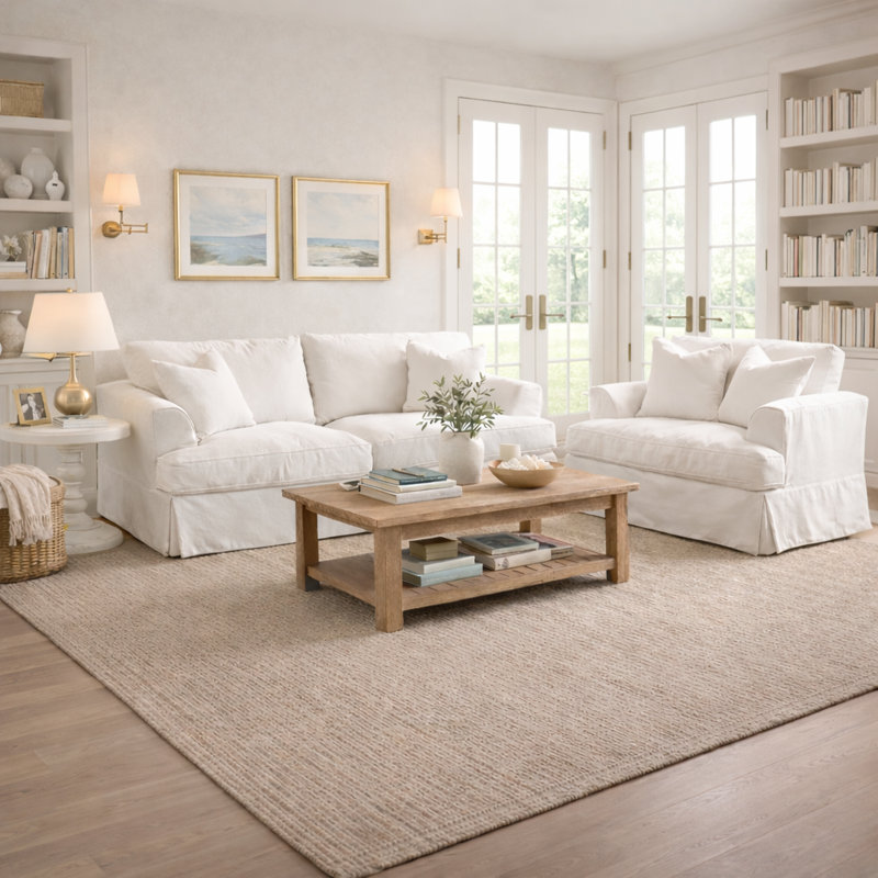 Chaise et demi Lucia, Natté bleu marine Drusky Sustain®
