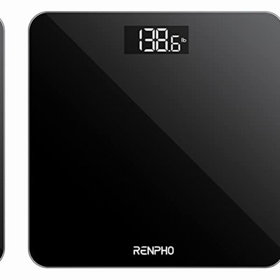 PrecisionFit LED Digital Bathroom Scale - 400 lb Capacity, Sleek Round Corner Design, Highly Accurate Body Weight Measurement