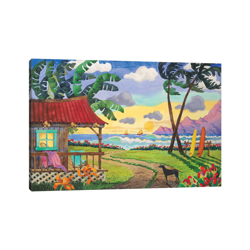 Coucher de soleil au paradis par Robin Wethe Altman - reproduction d'art, H 8 po x l 12 po x P 0,75 po, Toile tendue