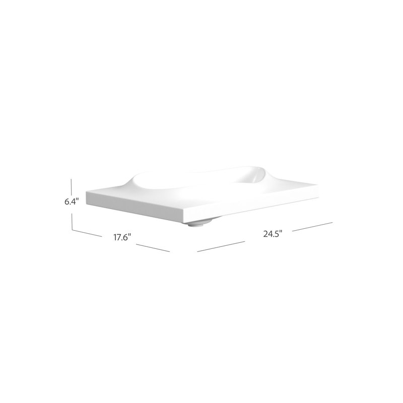 RUY OHTAKE SEMI-RECESSED SINK, WHITE, White