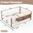 Kids Queen Solid Wood Floor Bed with Bookcases, Cute Stairs and Guardrails-1858845795-1858845807
