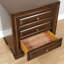 Table de chevet en bois de cerisier brun 1pc
