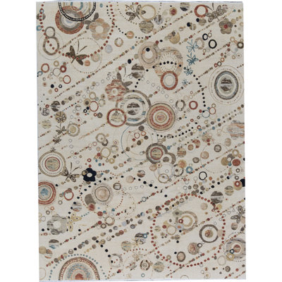 Brookhaven Abstract Area Rug in Ivory