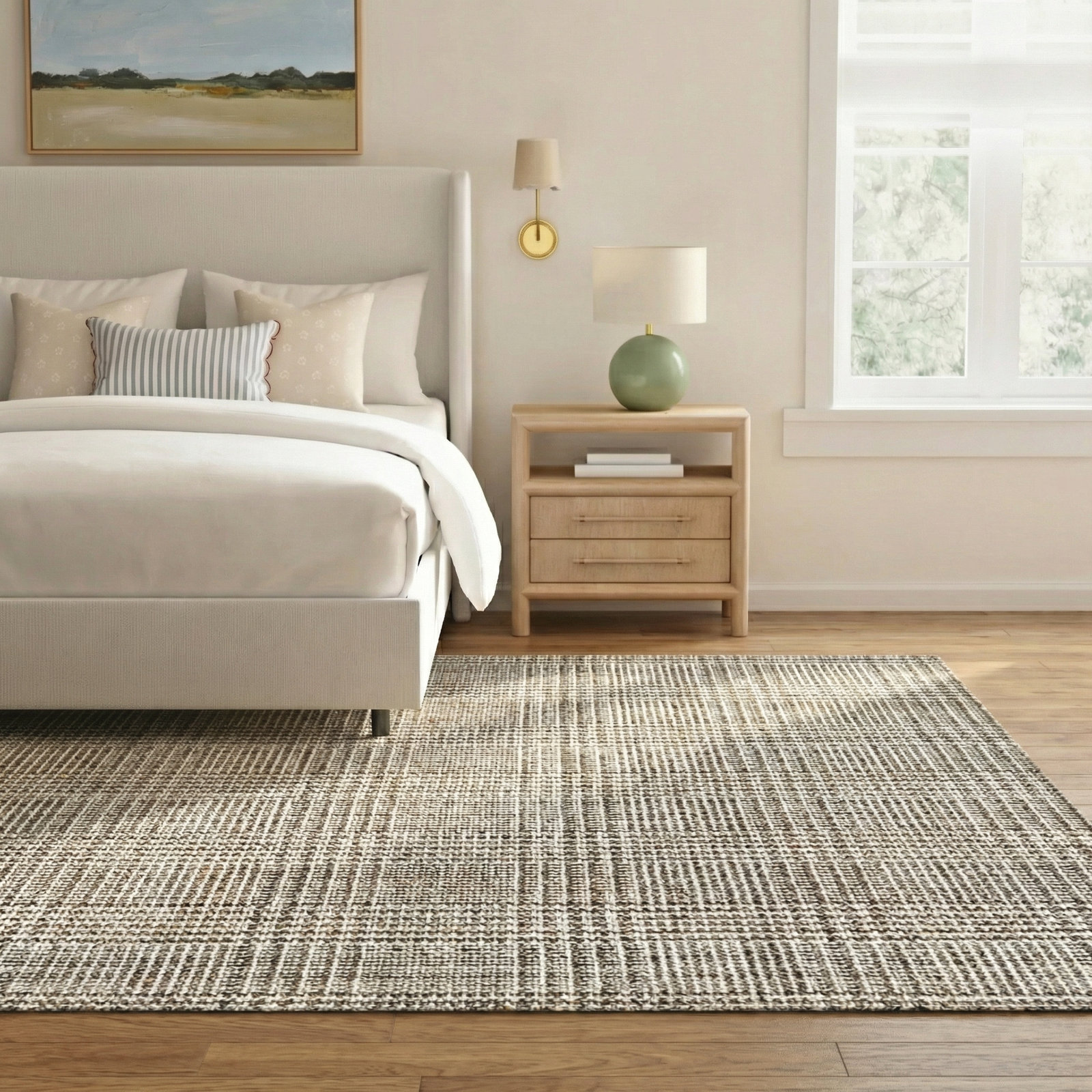 Gadi Hand Loomed Recycled P.E.T. Geometric Indoor / Outdoor Area Rug, Rectangle 9' x 12'