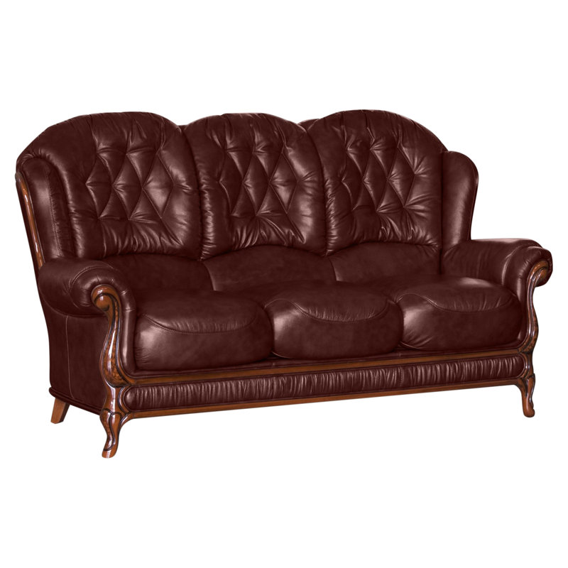 Breedlove Faux Leather Sofa, Brown