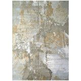 Abstract Area Rug in Gray/Brown/Ivory