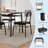 5-Piece Dining Table Set For 4 With Storage Rack, Wood Kitchen Table With Upholstered Chairs-1011668725