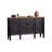 Retro Black Solid Wood Sideboard