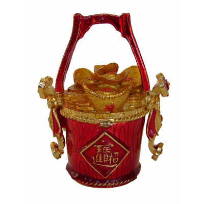 Sculpture Cloisonne Wealth Bucket