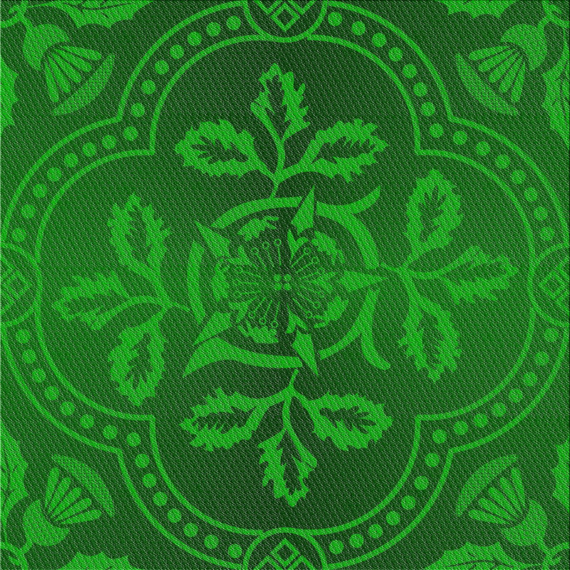 Vert Tapis décoratif, Carré 6 pi