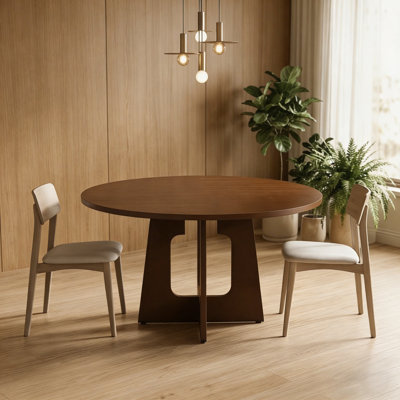 47 Inch Round Dining Table For 4, Mdf Construction With Faux Marble Finish, For Dining Room, Kitchen And Living Room