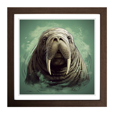 Walrus Digital Art - Framed Print