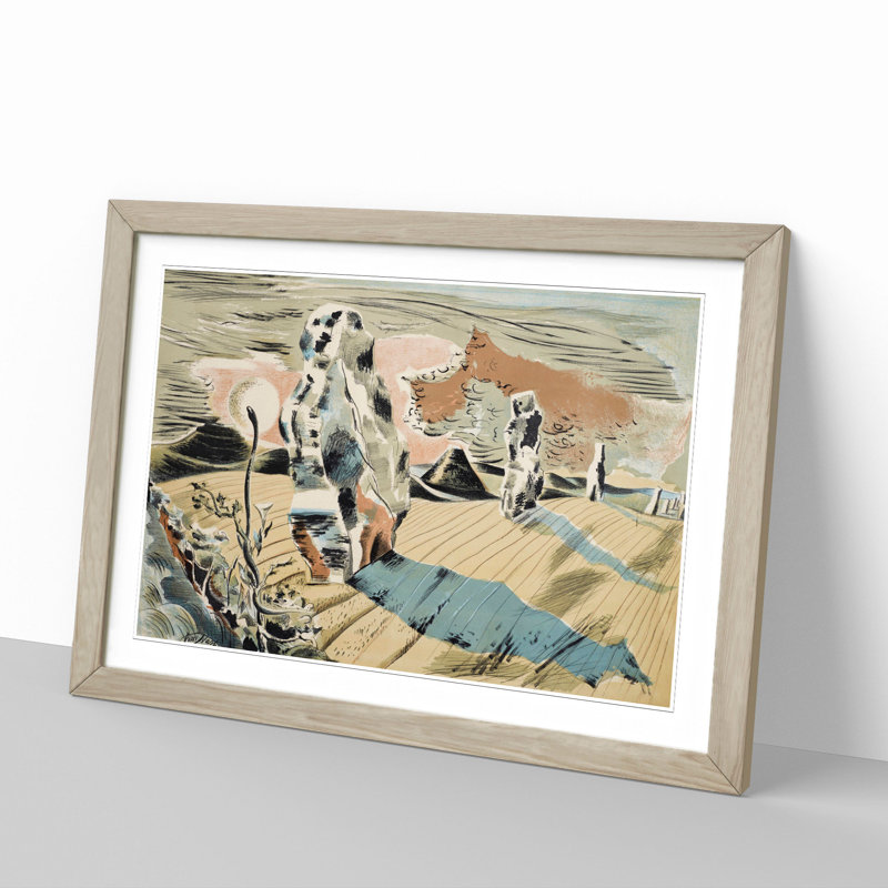 Avebury by Paul Nash - Framed Print, Oak Framed, 36cm H x 48cm W x 2cm D