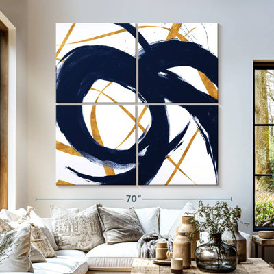 Bleu marine avec coups d'or II