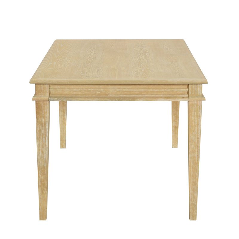 Natural Reclaimed Wood Farmhouse Dining Table with Tapered Legs