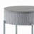 Grey High Gloss And Chrome End Table With Drawer