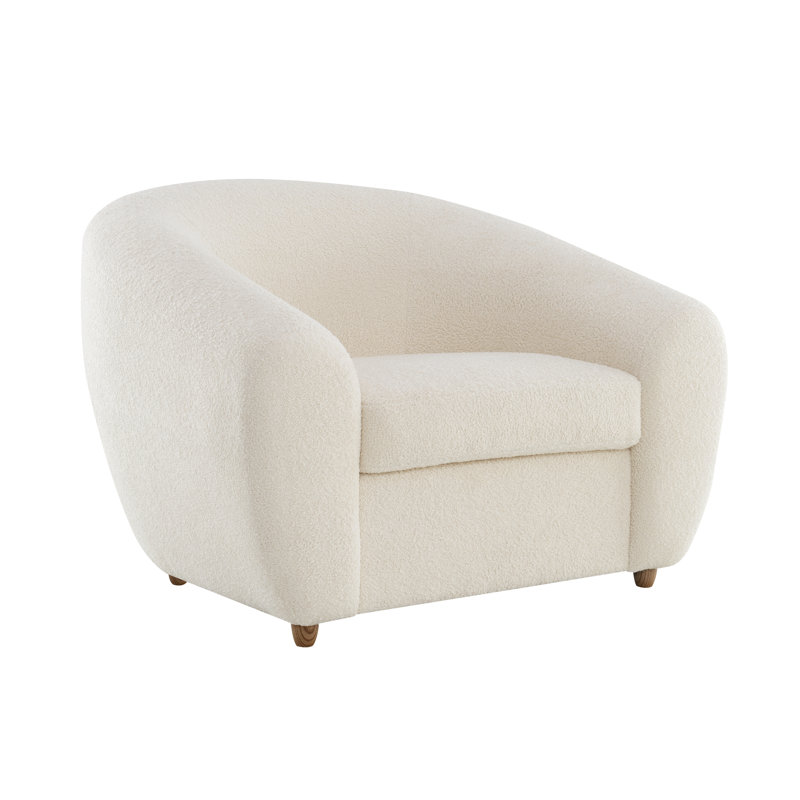 Fauteuil à boucles Luisa Reaon, ivoire