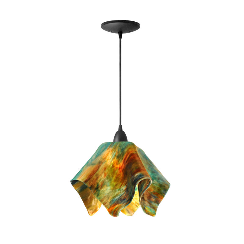 Luminaire suspendu Amergin, Grand, Brun, Hémérocalle