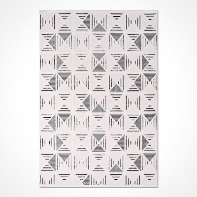 Modern/Abstract Beige Machine Washable Non-Slip Area Rug