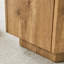 Table basse hexagonale en panneau de fibres à densité moyenne avec rangement de tiroir, finition grain de bois, 20,3 x 20,3 x 14 pouces