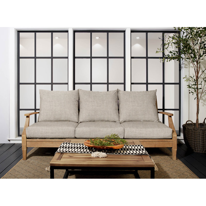 Coussin de siège / dossier d'extérieur Sunbrella, L 23 po x P 23,5 po, Sunbrella - argent moulé