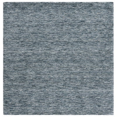 Furness Handloomed Wool Cotton Rug in Navy/Gray
