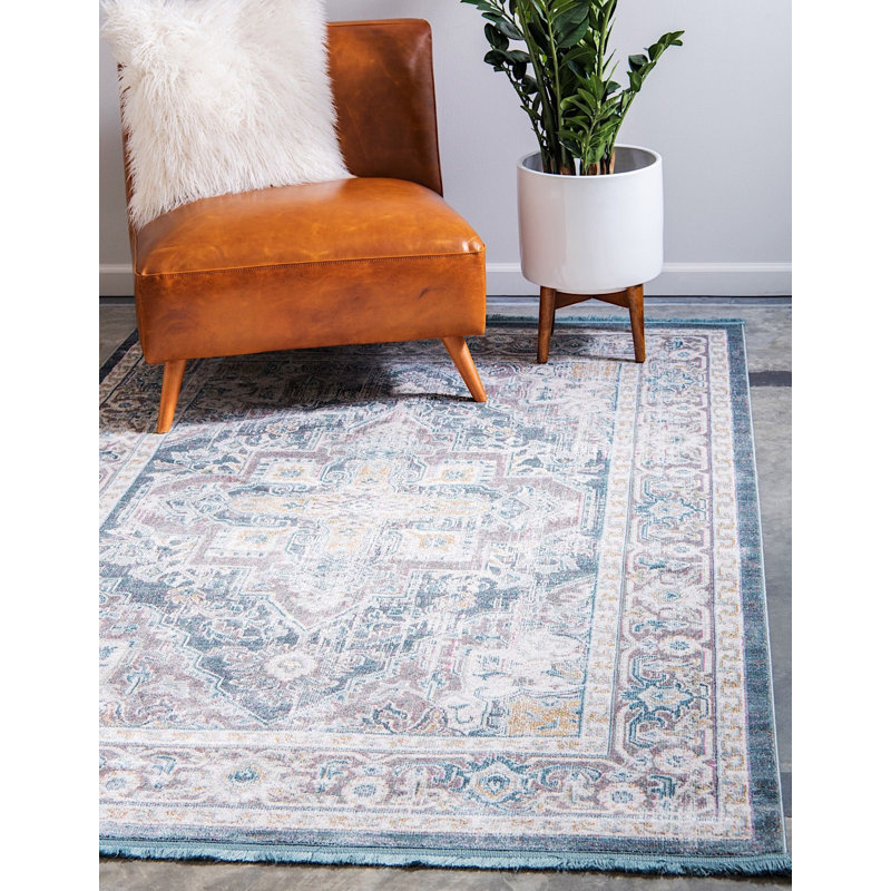 Oriental Indoor Rug, Rectangle 5'5" x 8'