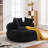 55.1" Oversized Round Bean Bag Chair for Adults, Plush Faux Fur Lounge Chair, Large Comfy Bean Bag with Compressed Foam Filling, Cozy Reading & Gaming Floor Chair for Bedroom & Living Room-1900930172-1900930169