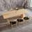 Burlywood Rectangular Solid Dining Table For Dining Room/Kitchen-1942388258
