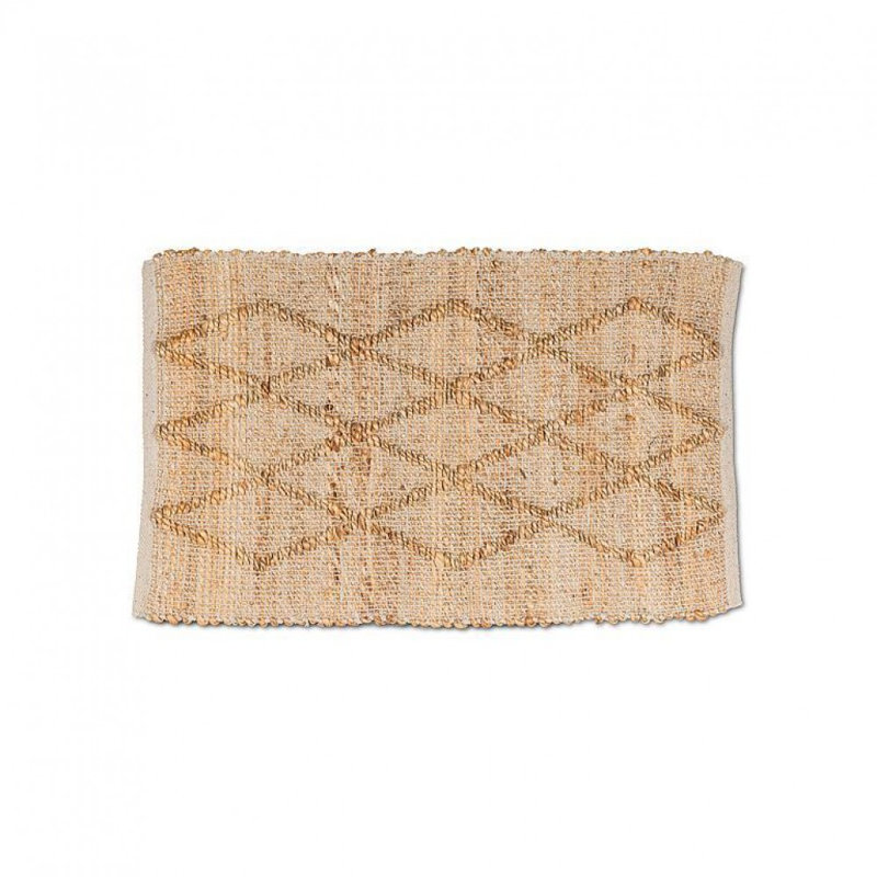Large Diamond Weave Brown Mat