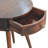 22" Walnut Solid Wood Round One Drawer Nightstand