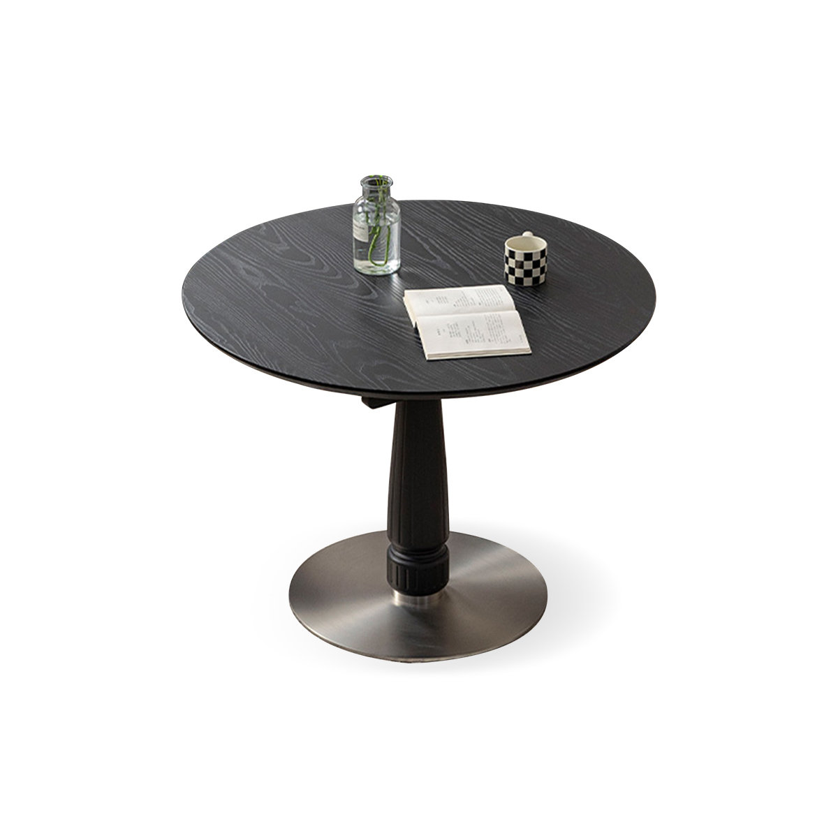Corrigan Studio Black Round Solid Wood Dining table - Wayfair Canada