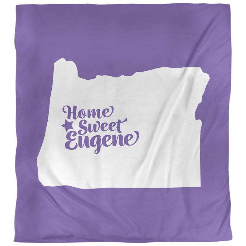 Modern & Contemporary Polyester Duvet Cover, Purple, Brushed Polyester