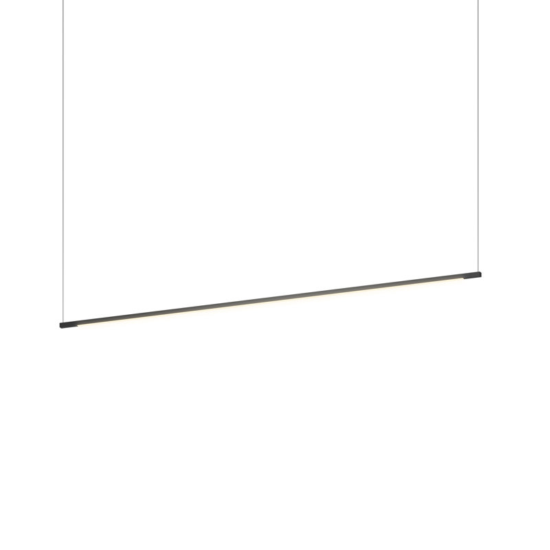 Z-Bar 1 - Light LED Pendant, Matte Black, 0.5" H x 39.7" W x 0.5" D