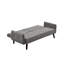 Canapé-lit - Dossier pliant convertible en lit double avec porte-gobelet et table rabattable - Canapé en lin compact pour petits espaces - Assemblage facile-1821603746