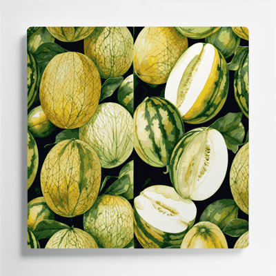 Fruit Galia Melon Beige Metal Wall Art