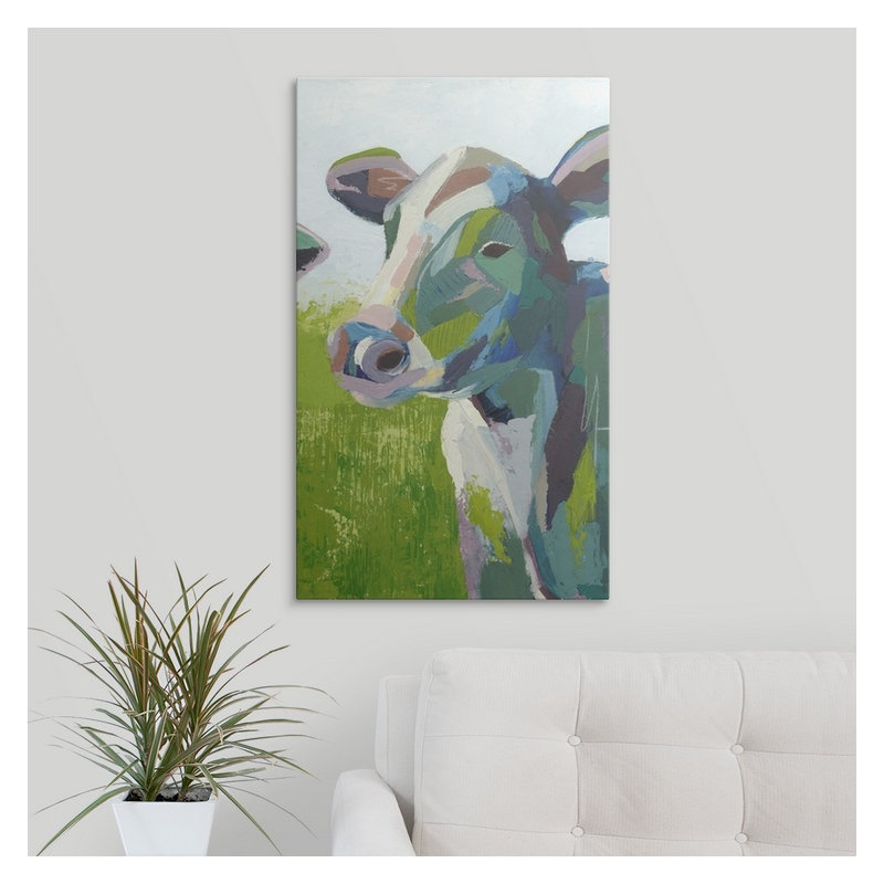 «Painterly Cow III» par Grace Popp - reproduction d'art, H 24 po x l 15 po x 1,5 po, Toile