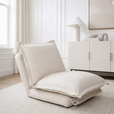 Convertible Floor Sofa Bed with Adjustable Backrest, High-Density Foam, and Space-Saving Design