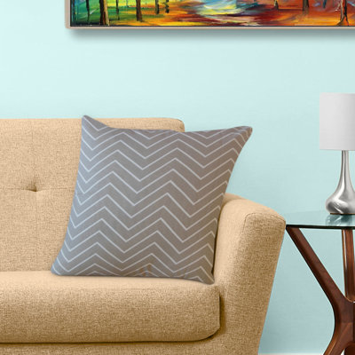 Oreiller en coton Adelphie Zigzag