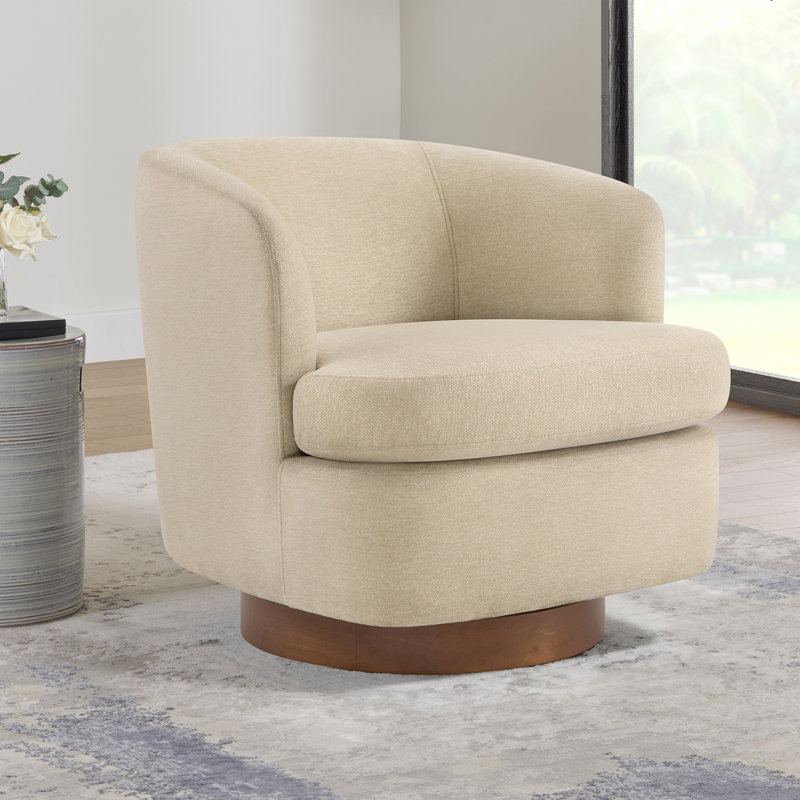 Fauteuil d'appoint pivotant 30 po Billingslee, Beige