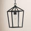 Lanterne suspendue d'extérieur 1 lumière noire mat H 17,63 po Alicia