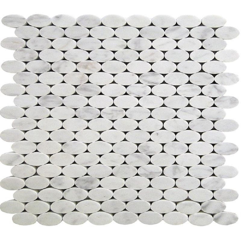 11.2" X 11.6" Straight Edge Marble Mosaic Sheet