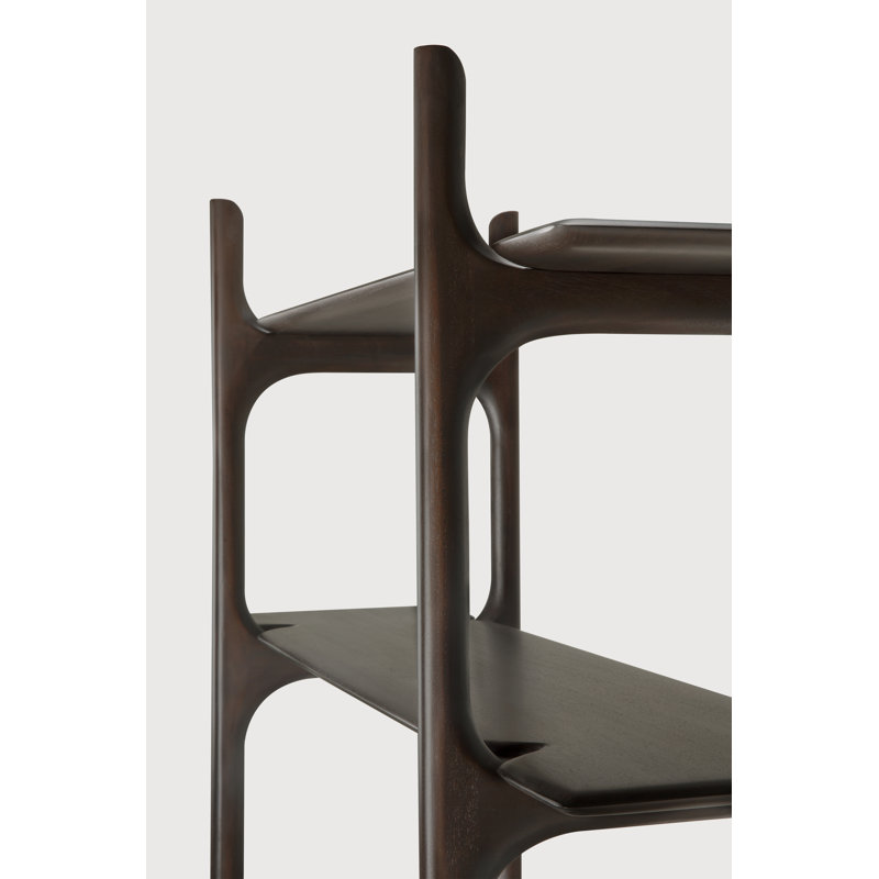 PI rack - varnished mahogany - dark brown 110/39/187, Dark Brown