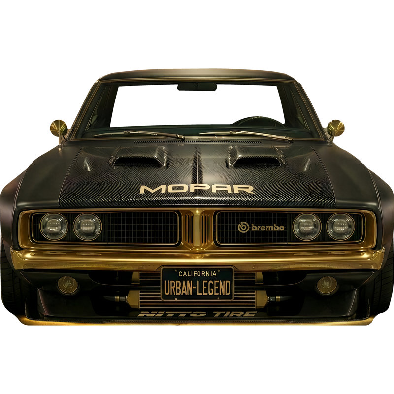 SS11383 American Muscle Tuner Neon Charge Street Car Cardboard Cutout Standee Standup