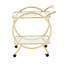 2 Tier Tea Wine Serving Cart for Kitchen, 81.5cm Drinks Metal and Tempered Glass Bar Trolley-53545555