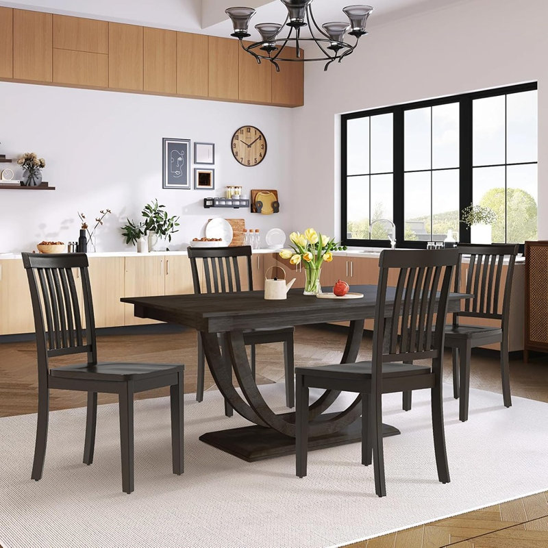Solid Wood Top Dining Set